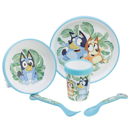 Bluey 'Non Slip' 5 Piece Dinner Set