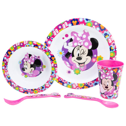 Minnie Mouse 'Bold Florals' 5 Piece Dinner Set for children
