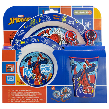 Spiderman 'Mob Rules' 5 Piece Dinner Set for children