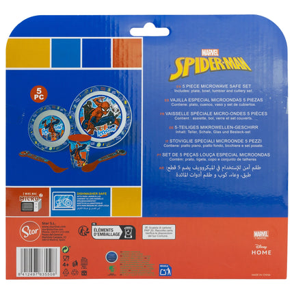 Spiderman 'Mob Rules' 5 Piece Dinner Set for children