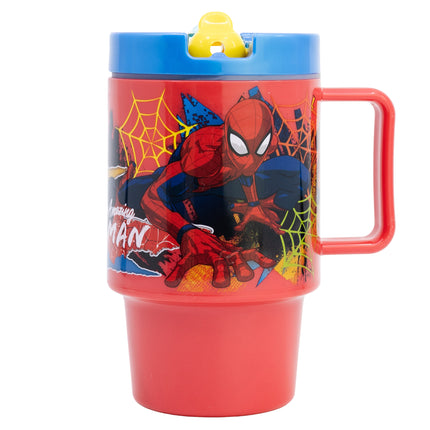 Spiderman Plastic Mug with Screw on Lid 530ml