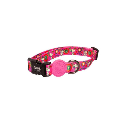 Snoopy Dog Collar - Pink Flower