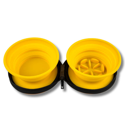 KIWI Walker Double Travel Bowl for Dogs - Slowfeeder
