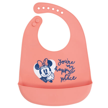 Minnie Mouse Silicone Bib for Toddlers