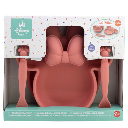 Minnie Mouse 4 Piece Toddler Dinner Set in Gift Box