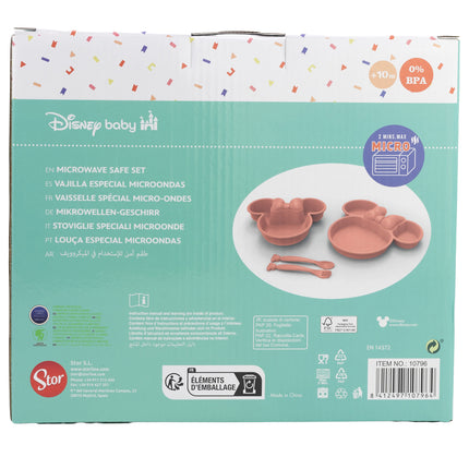 Minnie Mouse 4 Piece Toddler Dinner Set in Gift Box