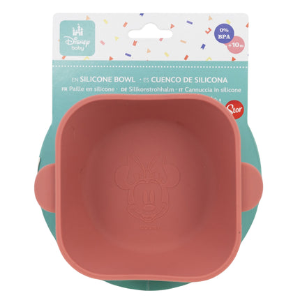 Minnie Mouse Square Silicone Bowl with Suction for Toddlers