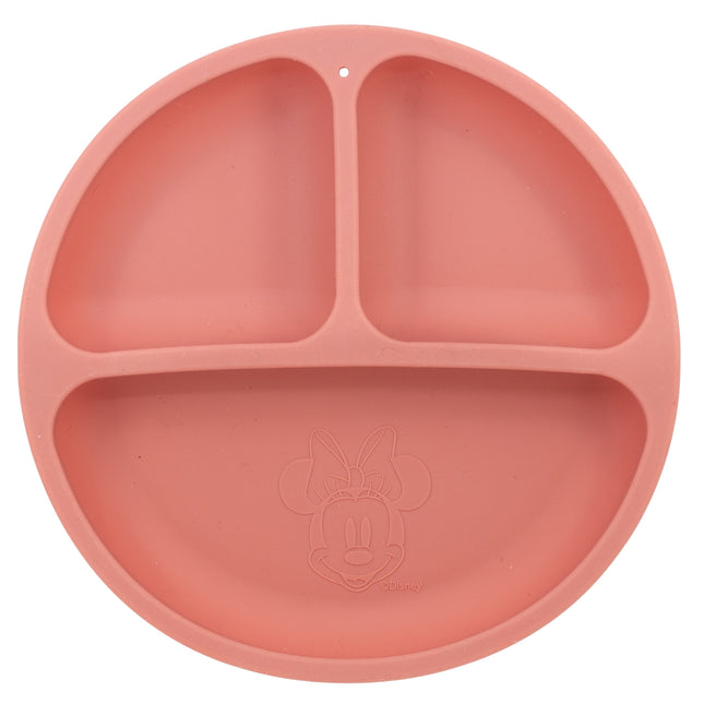 Minnie Mouse Silicone Plate with Divided Sections for Toddlers