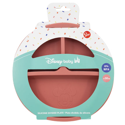 Minnie Mouse Silicone Plate with Divided Sections for Toddlers