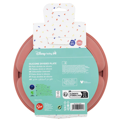 Minnie Mouse Silicone Plate with Divided Sections for Toddlers