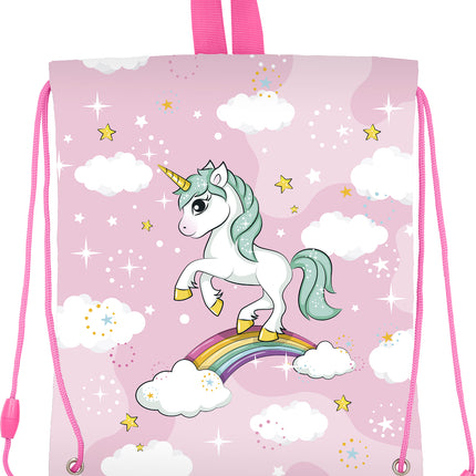Unicorn Rainbow Drawstring Lunch Bag