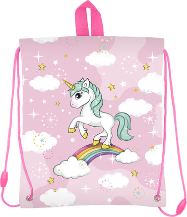 Unicorn Rainbow Drawstring Lunch Bag