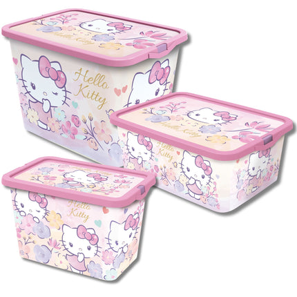 Hello Kitty Storage Click Boxes for Kids | Comes in 3 sizes