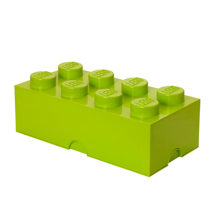 LEGO Storage Brick 8 Studs - Stackable Plastic Storage Box with Lid for Kids and Adults, Ideal Desk Organizer and Toy Box - 12.1L Capacity