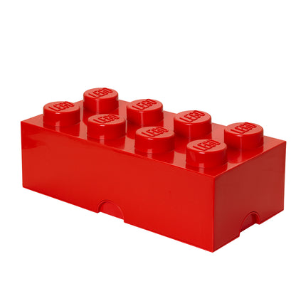 LEGO Storage Brick 8 Studs - Stackable Plastic Storage Box with Lid for Kids and Adults, Ideal Desk Organizer and Toy Box - 12.1L Capacity