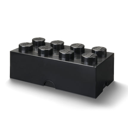 LEGO Storage Brick 8 Studs - Stackable Plastic Storage Box with Lid for Kids and Adults, Ideal Desk Organizer and Toy Box - 12.1L Capacity