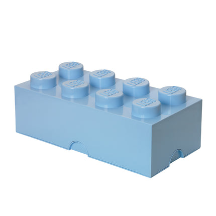 LEGO Storage Brick 8 Studs - Stackable Plastic Storage Box with Lid for Kids and Adults, Ideal Desk Organizer and Toy Box - 12.1L Capacity