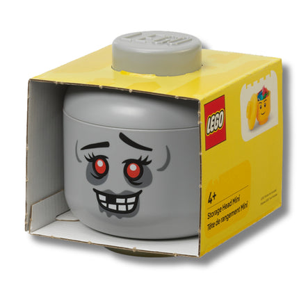 LEGO Storage Head (MINI) - ZOMBIE - Kids’ Toy Storage Box with Lid