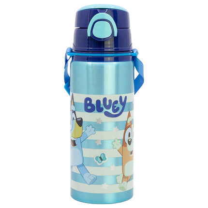 Bluey Aluminium Pop Up Water Bottle with strap 730ml