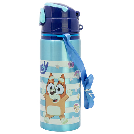 Bluey Aluminium Pop Up Water Bottle with strap 730ml