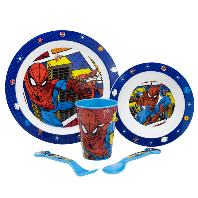 Spider-Man 'Midnight Flyer' 5 Piece Dinner Set for Children