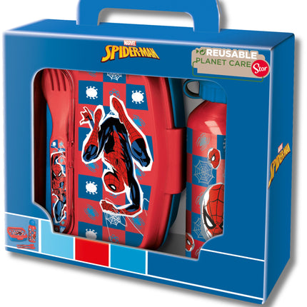 Spiderman Back to School 4 Piece Lunch Set