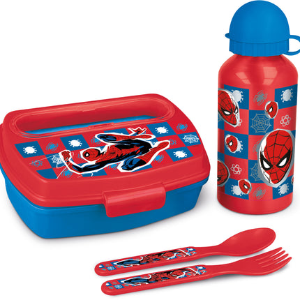 Spiderman Back to School 4 Piece Lunch Set