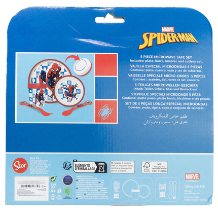 Spiderman 'Arachnid' 5 Piece Dinner Set