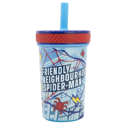 Spiderman Plastic Cup with Silicone Straw | Stor