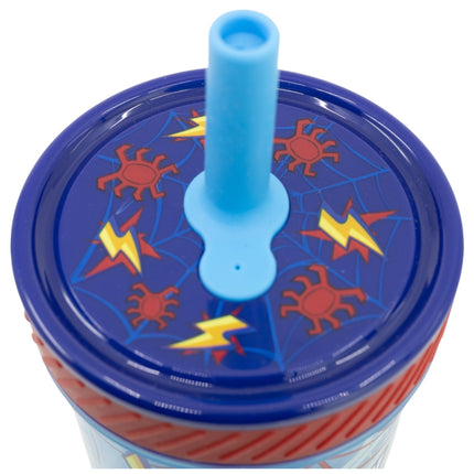 Spiderman Plastic Cup with Silicone Straw | Stor