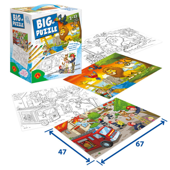 Big Puzzle – African animals & Fire Station