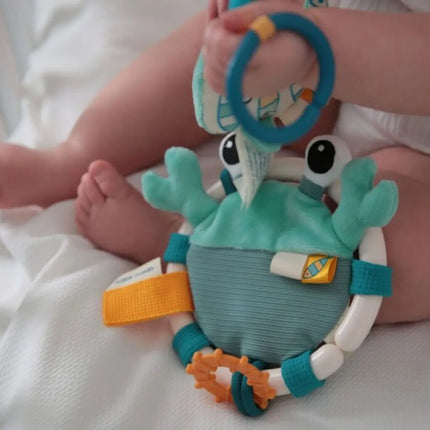 Dolce Toys Ocean Activity Pendant and Teething Ring Crab Shelly