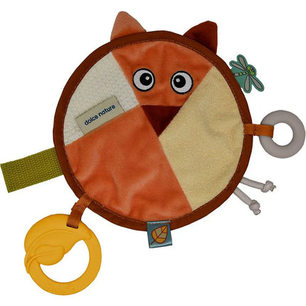 Dolce Toys Earth Cuddle Cloth and Pacifier Chain Fiona Fox & Ollie Owl