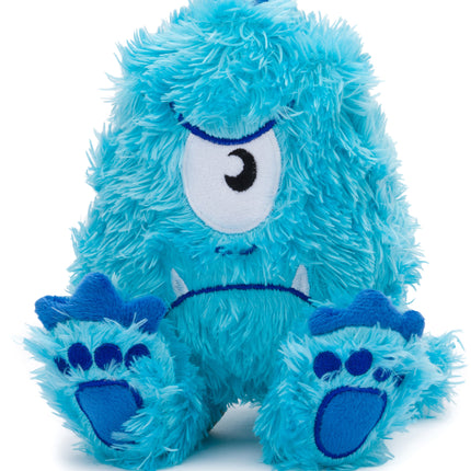 Fluffy Blue Monster Toy for Dogs - Small