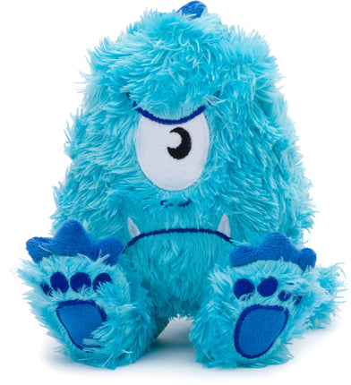 Fluffy Blue Monster Toy for Dogs - Small