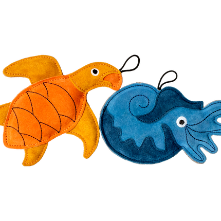 KIWI Walker Animals Leather Dog Toys
