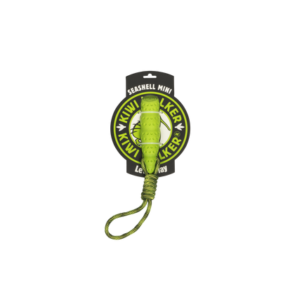 KIWI WALKER TPR Seashell Dog Toys with Rope Durable Chew Tug