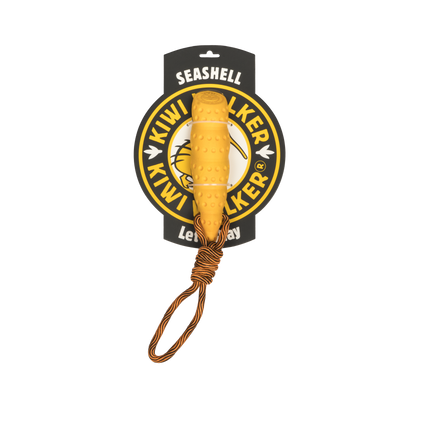 KIWI WALKER TPR Seashell Dog Toys with Rope Durable Chew Tug
