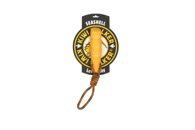 KIWI WALKER TPR Seashell Dog Toys with Rope Durable Chew Tug