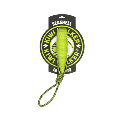 KIWI WALKER TPR Seashell Dog Toys with Rope Durable Chew Tug