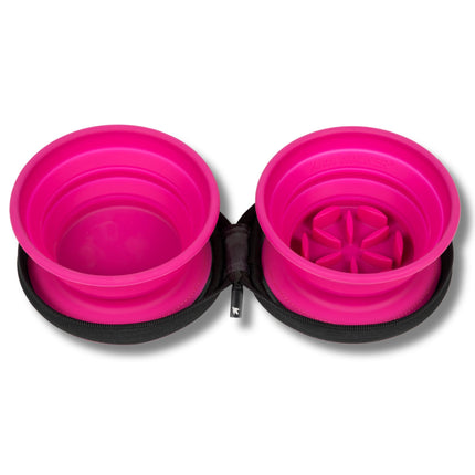 Dog Double Travel Bowl - Slowfeeder - KIWI Walker