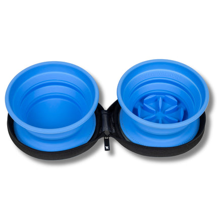 Dog Double Travel Bowl - Slowfeeder - KIWI Walker