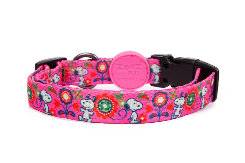 Pink flower hotsell dog collar