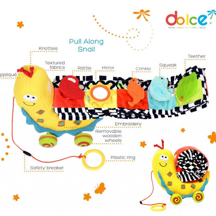 Pull along colour snail